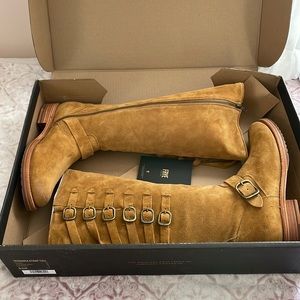 Authentic Womens Frye Veronica Strap Tall Knee High Boot Leather Suede